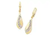 Bevilles Jewellery 9ct Yellow Gold Silver Filled Teardrop Earrings offer