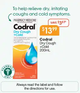 Soul Pattinson Chemist Codral Dry Cough +Cold offer