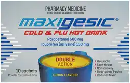Soul Pattinson Chemist Maxigesic Cold & Flu Hot Drink offer