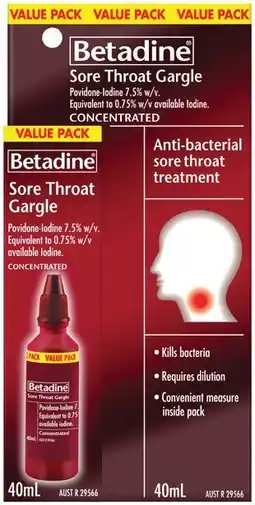 Soul Pattinson Chemist Betadine Sore Throat Gargle offer