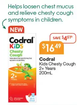 Soul Pattinson Chemist New codral kids chesty cough 2+ years offer