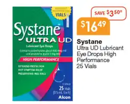 Soul Pattinson Chemist Systane Ultra UD Lubricant Eye Drops High Performance 25 Vials offer