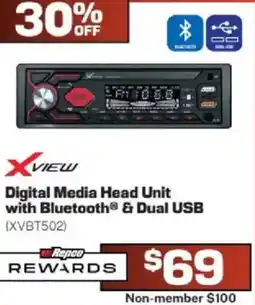 Repco Digital media head unit with bluetooth & dual usb offer