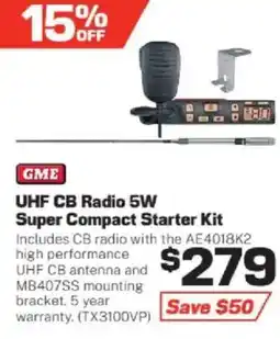 Repco Uhf cb radio 5w super compact starter kit offer