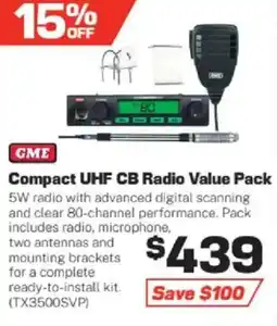 Repco Compact uhf cb radio value pack offer