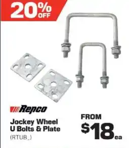 Repco Jockey wheel u bolts & plate offer