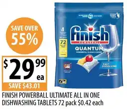 Supabarn Finish powerball ultimate all in one dishwashing tablets offer