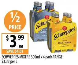 Supabarn Schweppes mixers range offer