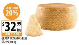 Supabarn Grana padano cheese offer