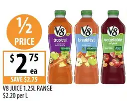 Supabarn V8 juice range offer