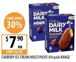 Supabarn Cadbury ice cream multi packs range offer