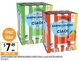 Supabarn San pellegrino ciao sparkling mineral water offer