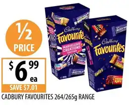 Supabarn Cadbury favourites range offer