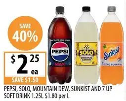 Supabarn Pepsi solo mountain dew sunkist and 7 up soft drink offer
