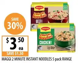 Supabarn Maggi 2 minute instant noodles range offer