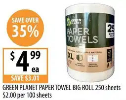 Supabarn Green planet paper towel big roll offer