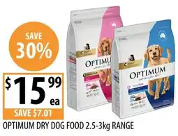 Supabarn Optimum dry dog food range offer