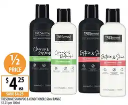 Supabarn Tresemme shampoo & conditioner range offer