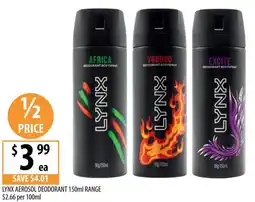 Supabarn Lynx aerosol deodorant range offer