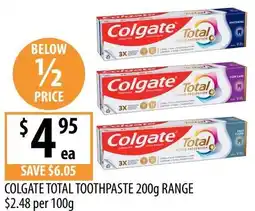 Supabarn Colgate total toothpaste range offer