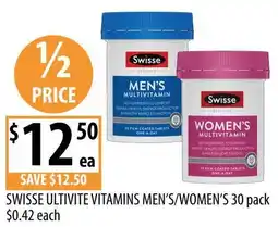 Supabarn Swisse ultivite vitamins mens/womens offer