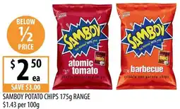 Supabarn Samboy potato chips range offer