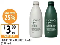 Supabarn Boring oat milk uht range offer