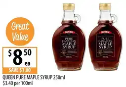 Supabarn Queen pure maple syrup offer