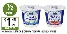 Supabarn Dairy farmers thick & creamy yoghurt range offer