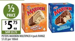 Supabarn Peters maxibon multipack range offer