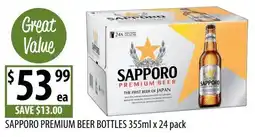Supabarn Sapporo premium beer bottles offer