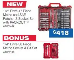 Burson Auto Parts 1/2 drive metric and sae ratchet & socket set with packout offer