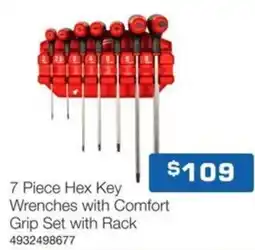 Burson Auto Parts Hex Key Wrenches with Comfort Grip Set with Rack offer