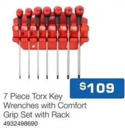 Burson Auto Parts Torx Key Wrenches with Comfort Grip Set with Rack offer
