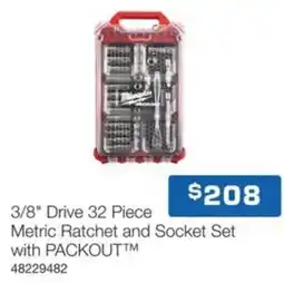 Burson Auto Parts 3/8 drive metric ratchet and socket set with packout offer