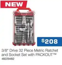 Burson Auto Parts New 3/8 drive metric ratchet and socket set with packout offer