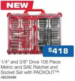 Burson Auto Parts New 1/4 and 3/8 drive 106 piece metric and sae ratchet and socket set with packout offer