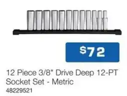 Burson Auto Parts 3/8 drive deep 12 pt socket set metric offer