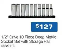 Burson Auto Parts 1/2 Drive Deep Metric Socket Set with Storage Rail offer