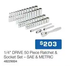 Burson Auto Parts 1/4 drive 50 piece ratchet & socket set - sae & metric offer