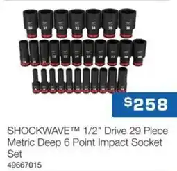 Burson Auto Parts 1/2 drive 29 piece metric deep 6 point impact socket set offer