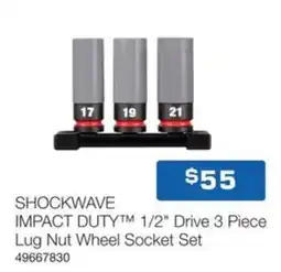 Burson Auto Parts 1/2 Drive 3 Piece Lug Nut Wheel Socket Set offer
