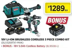 Gasweld Tool Centre 18v li ion brushless cordless combo kit offer