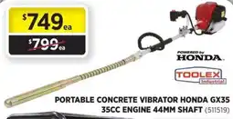 Gasweld Tool Centre Portable concrete vibrator honda gx35 35cc engine 44mm shaft offer