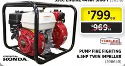 Gasweld Tool Centre Pump fire fighting 6.5hp twin impeller offer