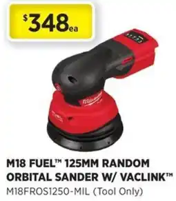 Gasweld Tool Centre M18 fuel 125mm random orbital sander w/ vaclink offer