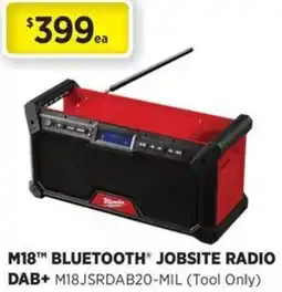 Gasweld Tool Centre M18 bluetooth jobsite radio dab+ offer