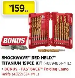 Gasweld Tool Centre Shockwave red helix titanium 19pce kit offer