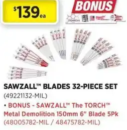 Gasweld Tool Centre Sawzall blades set offer