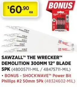 Gasweld Tool Centre Sawzall the wrecker demolition 300mm 12 blade 5pk offer